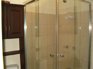 The shower in one of the Begonia bathrooms.